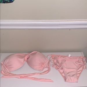 NWOT pink adjustable bikini
